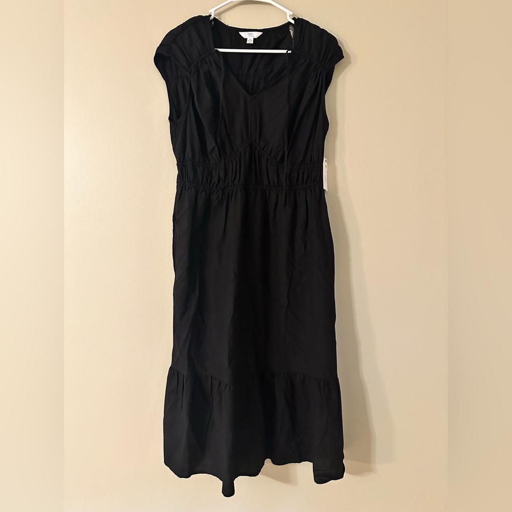 Time and Tru Black Midi Dress